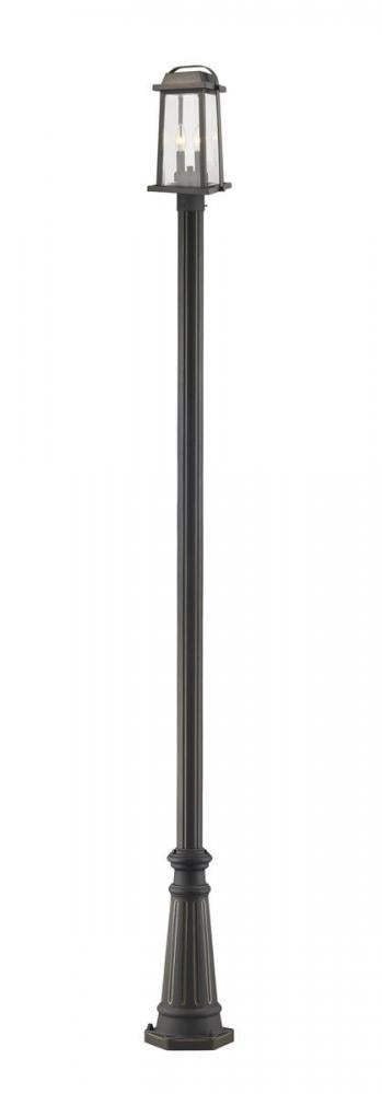 2 Light Outdoor Post Mounted Fixture | 574PHMR-519P-ORB
