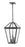 3 Light Outdoor Chain Mount Ceiling Fixture | 579CHXL-BK