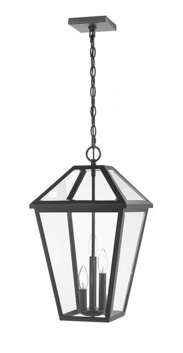 3 Light Outdoor Chain Mount Ceiling Fixture | 579CHXL-BK