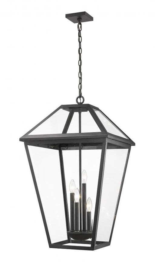 4 Light Outdoor Chain Mount Ceiling Fixture | 579CHXLX-BK