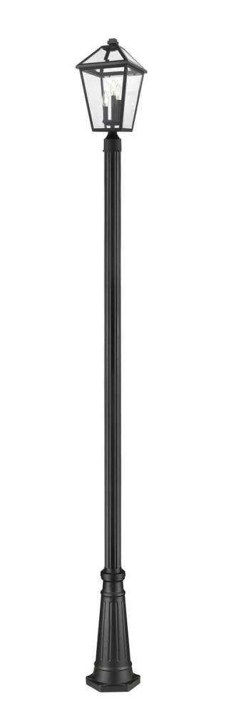 3 Light Outdoor Post Mounted Fixture | 579PHBR-519P-BK