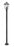 3 Light Outdoor Post Mounted Fixture | 579PHBR-567P-BK