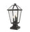 3 Light Outdoor Pier Mounted Fixture | 579PHBS-SQPM-BK