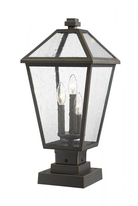 3 Light Outdoor Pier Mounted Fixture | 579PHBS-SQPM-ORB