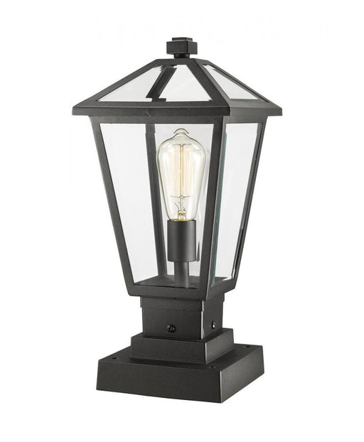 1 Light Outdoor Pier Mounted Fixture | 579PHMS-SQPM-BK