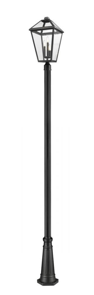 3 Light Outdoor Post Mounted Fixture | 579PHXLR-519P-BK