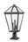 3 Light Outdoor Pier Mounted Fixture | 579PHXLR-533PM-BK