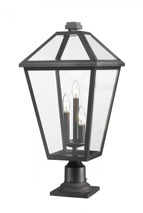 3 Light Outdoor Pier Mounted Fixture | 579PHXLR-533PM-BK