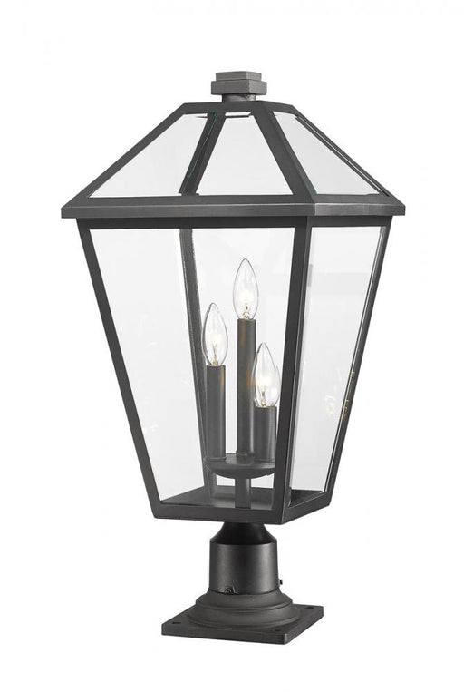3 Light Outdoor Pier Mounted Fixture | 579PHXLR-533PM-BK