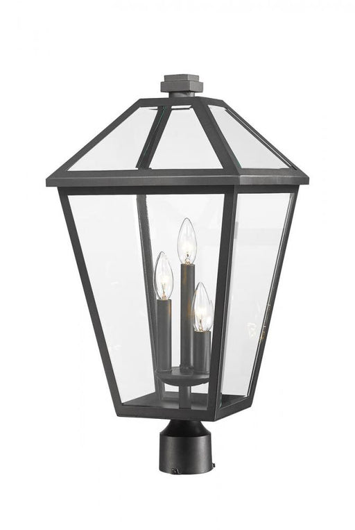 3 Light Outdoor Post Mount Fixture | 579PHXLR-BK