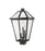 3 Light Outdoor Post Mount Fixture | 579PHXLS-BK
