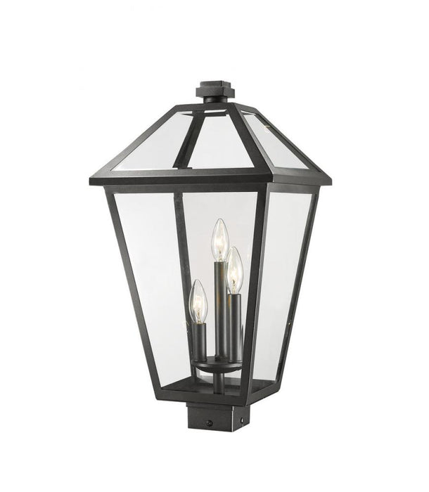 3 Light Outdoor Post Mount Fixture | 579PHXLS-BK