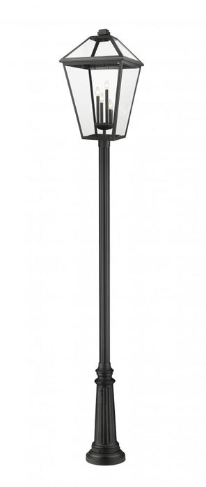 4 Light Outdoor Post Mounted Fixture | 579PHXLXR-511P-BK