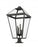 4 Light Outdoor Pier Mounted Fixture | 579PHXLXR-533PM-BK