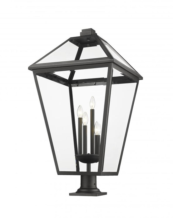 4 Light Outdoor Pier Mounted Fixture | 579PHXLXR-533PM-BK