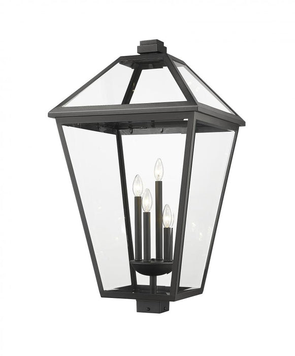4 Light Outdoor Post Mount Fixture | 579PHXLXS-BK
