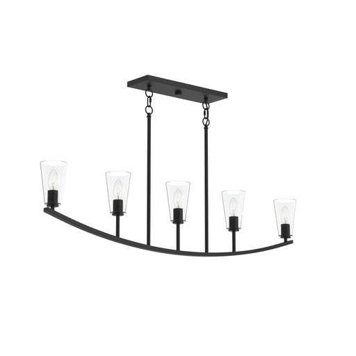 Jheni Five-light Linear Chandelier With Clear Glass Shades | P400456-31M