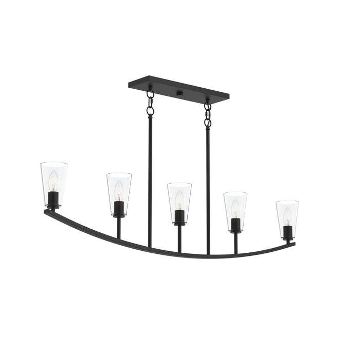 Jheni Five-light Linear Chandelier With Clear Glass Shades | P400456-31M