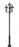 3 Light Outdoor Post Mount Fixture | 580PHB-4-5010P-BK