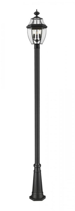3 Light Outdoor Post Mounted Fixture | 580PHB-519P-BK