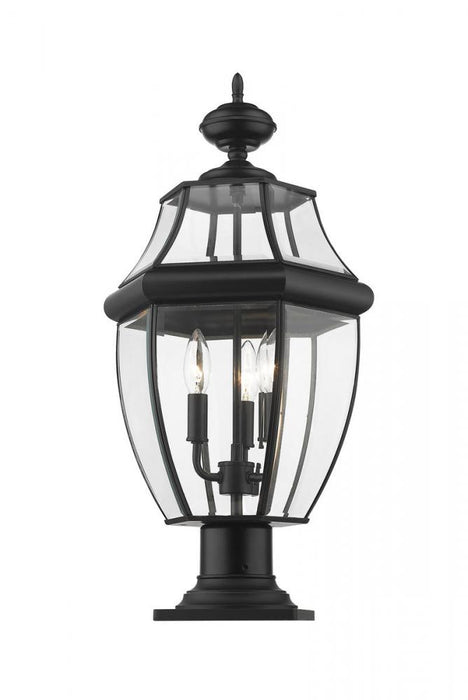 3 Light Outdoor Pier Mounted Fixture | 580PHB-533PM-BK