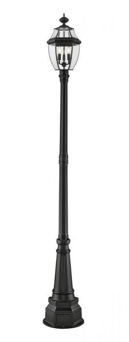 3 Light Outdoor Post Mounted Fixture | 580PHB-564P-BK