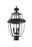 3 Light Outdoor Post Mount Fixture | 580PHB-BK