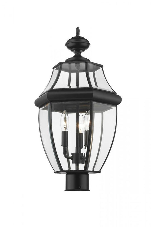 3 Light Outdoor Post Mount Fixture | 580PHB-BK
