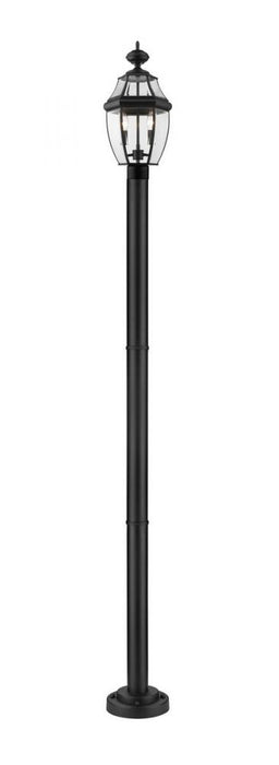 2 Light Outdoor Post Mounted Fixture | 580PHM-567P-BK