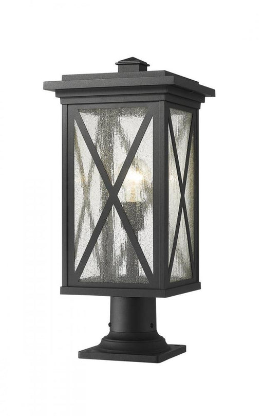 1 Light Outdoor Pier Mounted Fixture | 583PHBR-533PM-BK