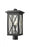 1 Light Outdoor Post Mount Fixture | 583PHBR-BK