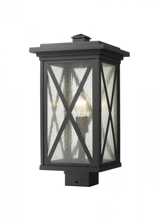 1 Light Outdoor Post Mount Fixture | 583PHBS-BK