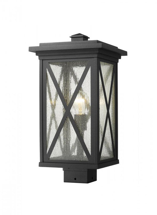 1 Light Outdoor Post Mount Fixture | 583PHBS-BK
