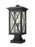1 Light Outdoor Pier Mounted Fixture | 583PHBS-SQPM-BK