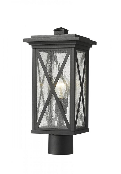 1 Light Outdoor Post Mount Fixture | 583PHMR-BK