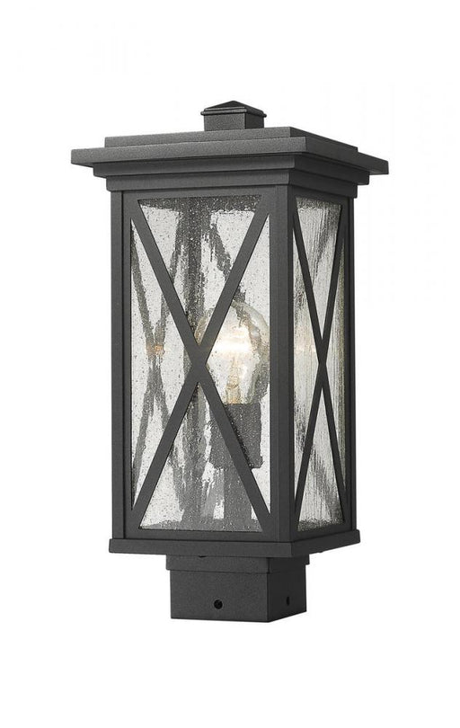 1 Light Outdoor Post Mount Fixture | 583PHMS-BK