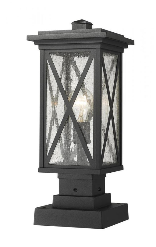 1 Light Outdoor Pier Mounted Fixture | 583PHMS-SQPM-BK