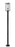 1 Light Outdoor Post Mounted Fixture | 584PHBR-567P-BK