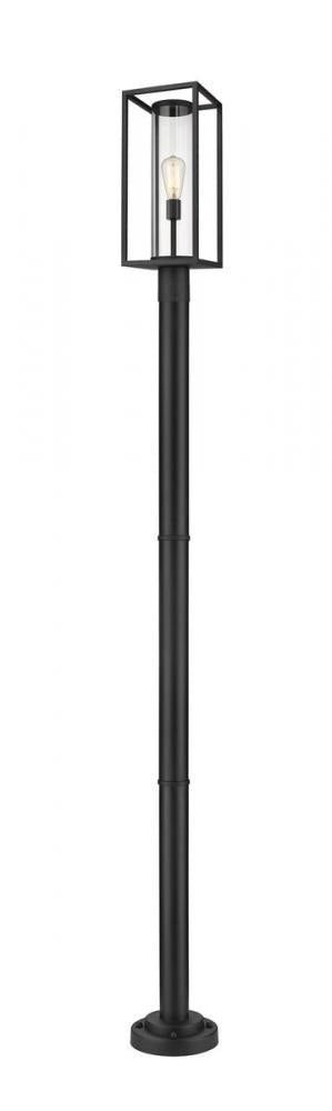 1 Light Outdoor Post Mounted Fixture | 584PHBR-567P-BK