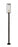 1 Light Outdoor Post Mounted Fixture | 584PHBR-567P-DBZ