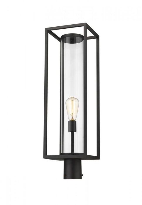 1 Light Outdoor Post Mount Fixture | 584PHBR-BK