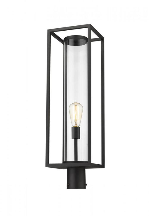 1 Light Outdoor Post Mount Fixture | 584PHBR-BK