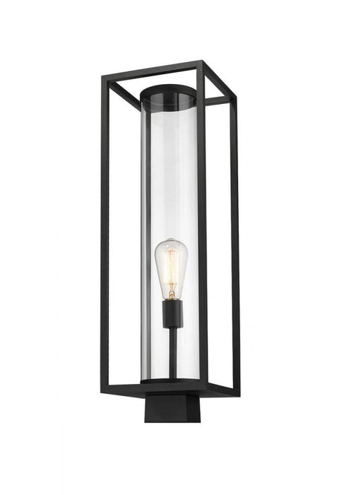 1 Light Outdoor Post Mount Fixture | 584PHBS-BK