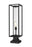 1 Light Outdoor Pier Mounted Fixture | 584PHBS-SQPM-BK