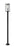 1 Light Outdoor Post Mounted Fixture | 584PHMR-567P-BK