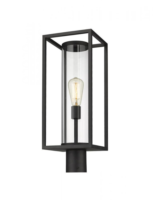 1 Light Outdoor Post Mount Fixture | 584PHMR-BK