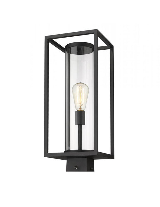 1 Light Outdoor Post Mount Fixture | 584PHMS-BK