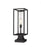 1 Light Outdoor Pier Mounted Fixture | 584PHMS-SQPM-BK