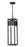 1 Light Outdoor Chain Mount Ceiling Fixture | 585CHB-BK-LED