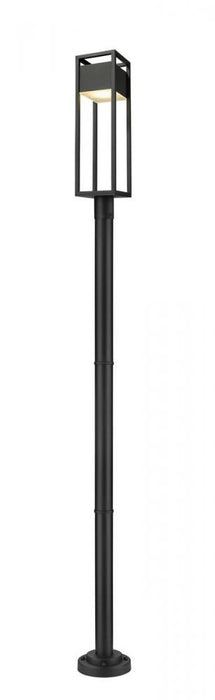 1 Light Outdoor Post Mounted Fixture | 585PHBR-567P-BK-LED